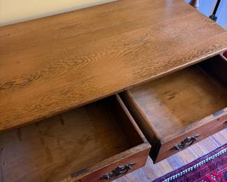 T63 - $175. Antique Dresser. Measures 44" x 21.5" x 32.25" tall. Overall very good antique condition - the handle pulls need a bit of work.
