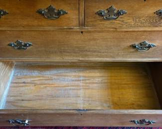T63 - $175. Antique Dresser. Measures 44" x 21.5" x 32.25" tall. Overall very good antique condition - the handle pulls need a bit of work.