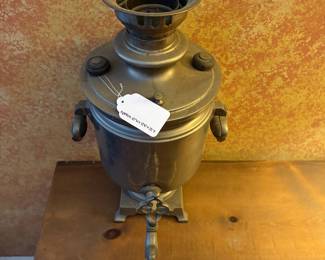 T51 - $125. Russian Charcoal Samovar. Measures approximately 10" wide x 13" deep x 18" tall.