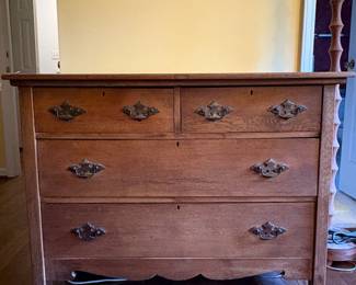 T63 - $175. Antique Dresser. Measures 44" x 21.5" x 32.25" tall. Overall very good antique condition - the handle pulls need a bit of work.