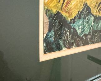 T19 - $450. Jacob Heller 1940 - signed original painting. Has one spot on the left bottom corner that had some damage before it was framed. Measures 20.25" x 16.25" tall.