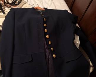 Lauren Ralph Lauren navy military-style blazer with gold buttons, size 10
