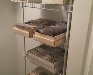 Boxes full of sports cards