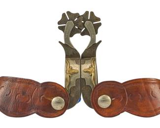Pair of Don Pierce Texas Longhorn Spurs