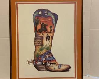 Signed Boot With The Spur.