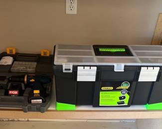 Toolbox and Drill.