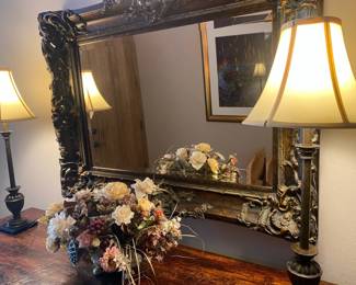 Ornate Mirror, Lamps, And More