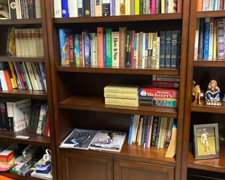 Solid Wood Bookcase With Lower Cabinet Doors