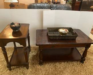 Classy Coffee Table and Side Table with Decor.