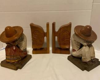 Wooden Book Ends.