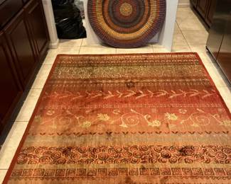 Wall Hanging Woven Basket and a Liz Claiborne Area Rug.