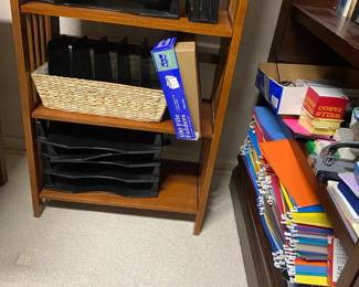 Bookshelf Unit And Office Supples