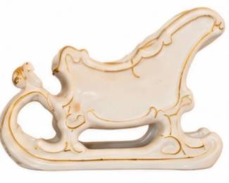 White ceramic sleigh