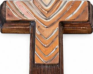 Layered decorative wood cross