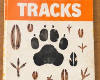 Vintage Golden Guide Animal Tracks, illustrated field guide to tracks of mammals, birds and reptiles.