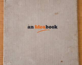 Vintage an Ideabook, hardcover volume with simple textured gray cover.