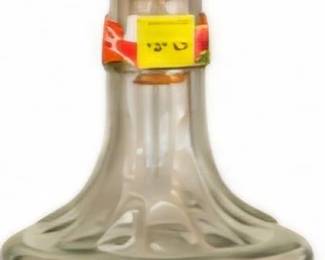 Decorative clear glass bottle