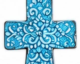 Turquoise decorative cross