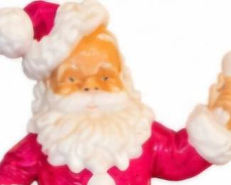Ceramic Santa figurine ◆ White ceramic sleigh