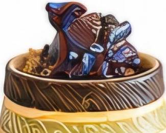 Decorative pottery container