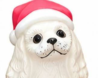 Holiday dog figurine