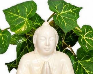 Buddha planter with greenery