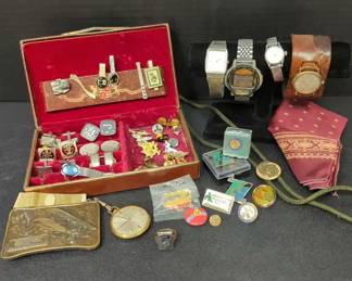 Cuff Links, Pins, Watches And More