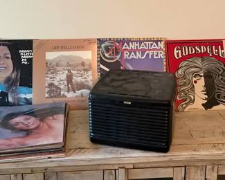 RCA Record Player and Albums