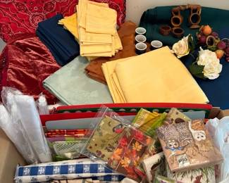 Table Linens And Accessories Mystery Lot