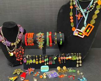 Eclectic Multicolored Costume Jewelry