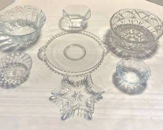 Cut Glass Bowls Platter
