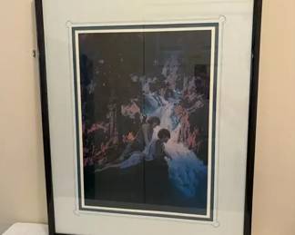 Maxfield Parrish Waterfall Lithograph