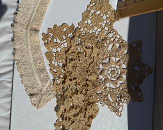 Assorted Lot of Antique Crochet Lace Trim Collars