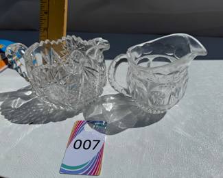 Lot of 2 Glass Creamers $6.00