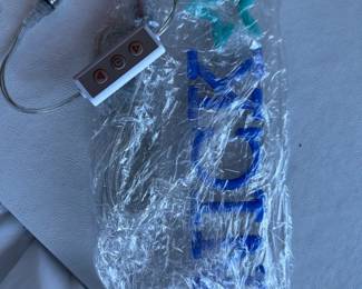 Vintage Neon Blue Acrylic Plexiglass NICK Sign