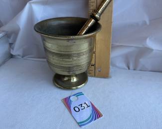 Solid Brass Apothecary Mortar and Pestle Set