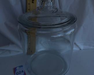 Large Clear Glass Apothecary Storage Jar with Lid