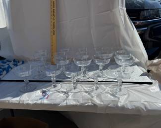 Set of 20 Crystal Baccarat Champagne Sherbet Coupes