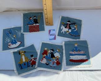 Nursery Rhyme Storybook Fabric Quilt Squares