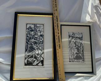 2 Shirley Moskowitz Framed Pieces $100.00 for both