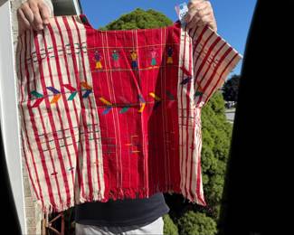 #2 Guatemalan Poncho Textile All Hand Done $85.00