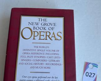 The New Grove Book of Operas Hardcover Stanley Sadie $8.00