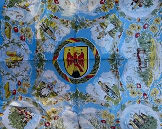 Italian Republic Crest Golden Eagle Silk Scarf