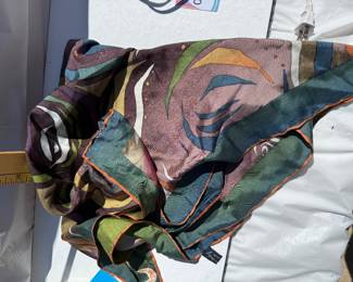 Echo Abstract Pattern Silk Scarf $9.00
