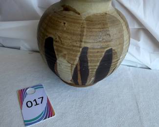 Studio Pottery Earth Tone Glazed Ceramic Weed Vase $20