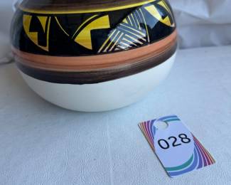 Vintage Native American Style Studio Pottery Seed Bowl