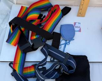 Rainbow Striped Adjustable Luggage Straps Travel Accessories