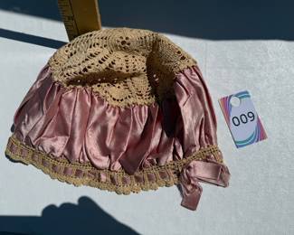 Crochet with Silk Trim Cap