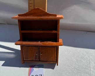 Miniature Wooden Dollhouse Hutch $8.00