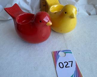 Ceramic Bird Candle Holders